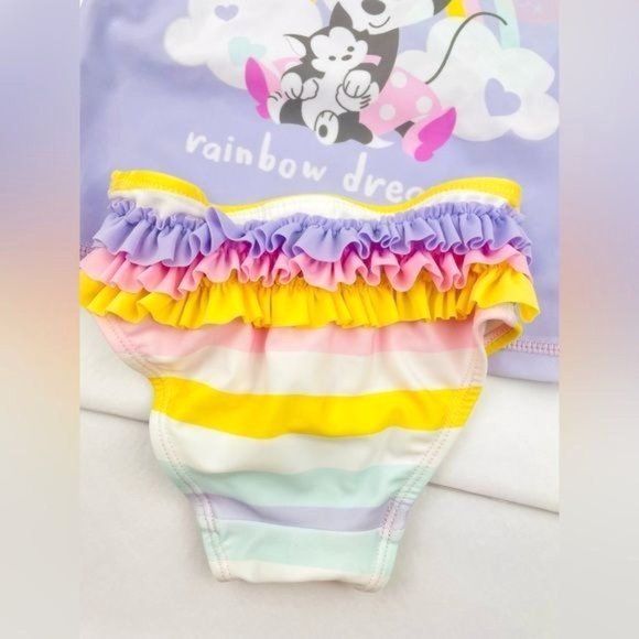 DISNEY BABY GIRL MINNIE MOUSE FIGARO 2-PC SWIMSUIT 18-24 Mos - Picture 2 of 7